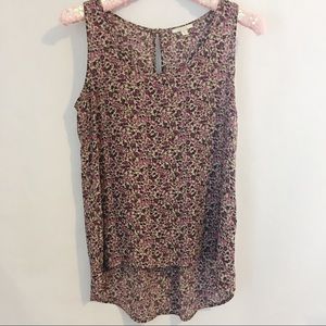 Pleione | Floral Tank with Keyhole Back